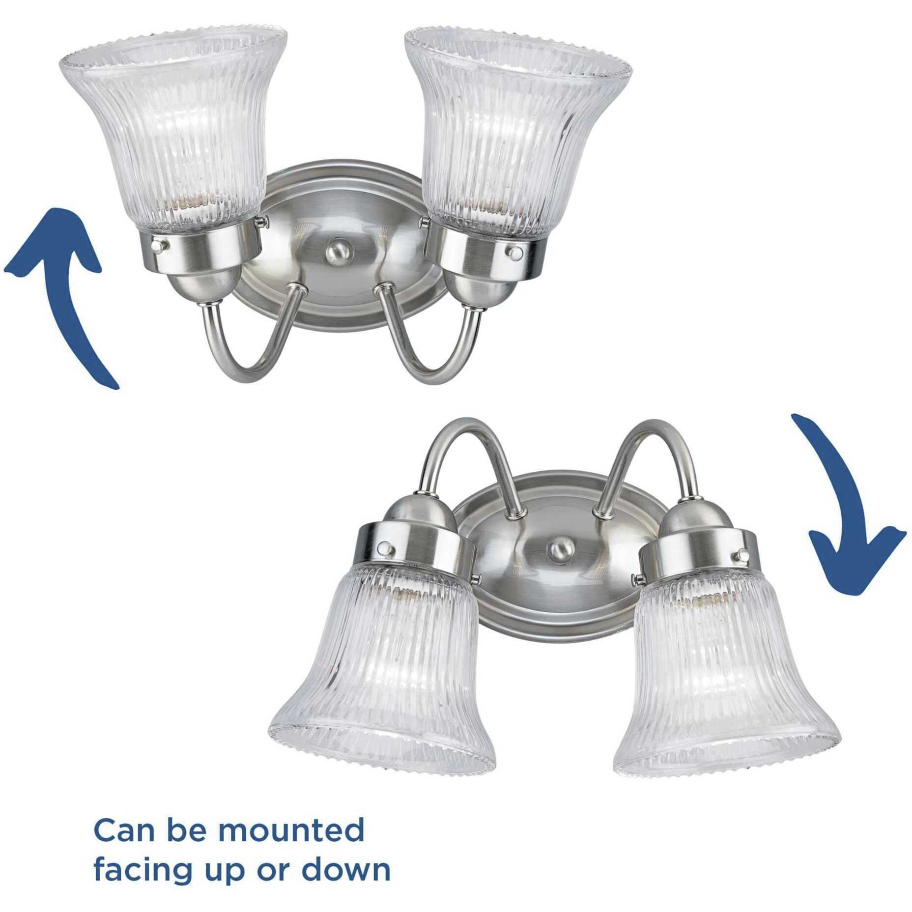 Clarence 2 Light 11.75 inch Brushed Nickel Bath Vanity Wall Light