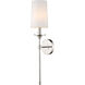 Emily 1 Light 6 inch Polished Nickel Wall Sconce Wall Light