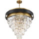 Marquise 9 Light 30 inch Matte Black with Warm Brass Accents Chandelier Ceiling Light