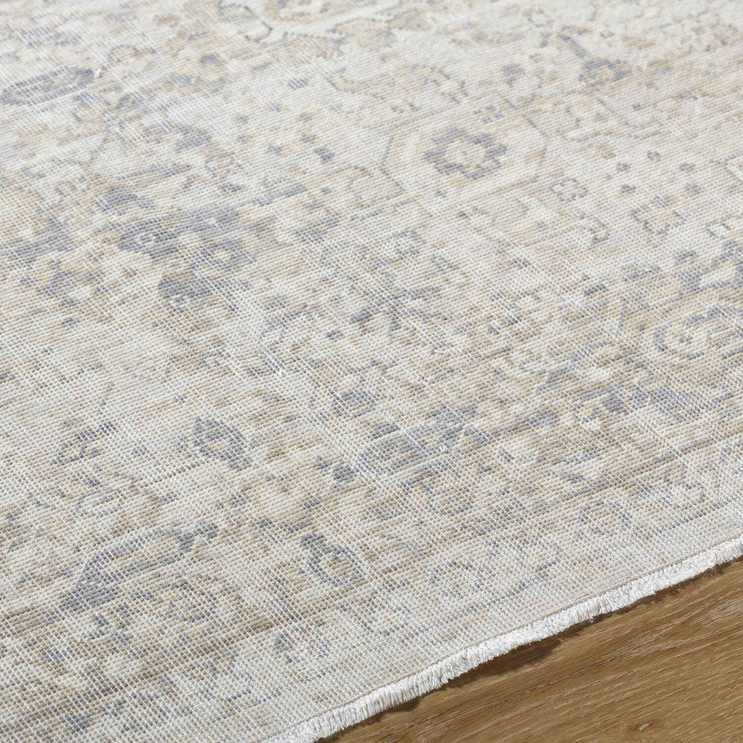 Once Upon a Time 150 X 118.11 inch Light Gray / Ivory / Gray / Tan / Light Brown Machine Woven Rug in 10 x 12.5