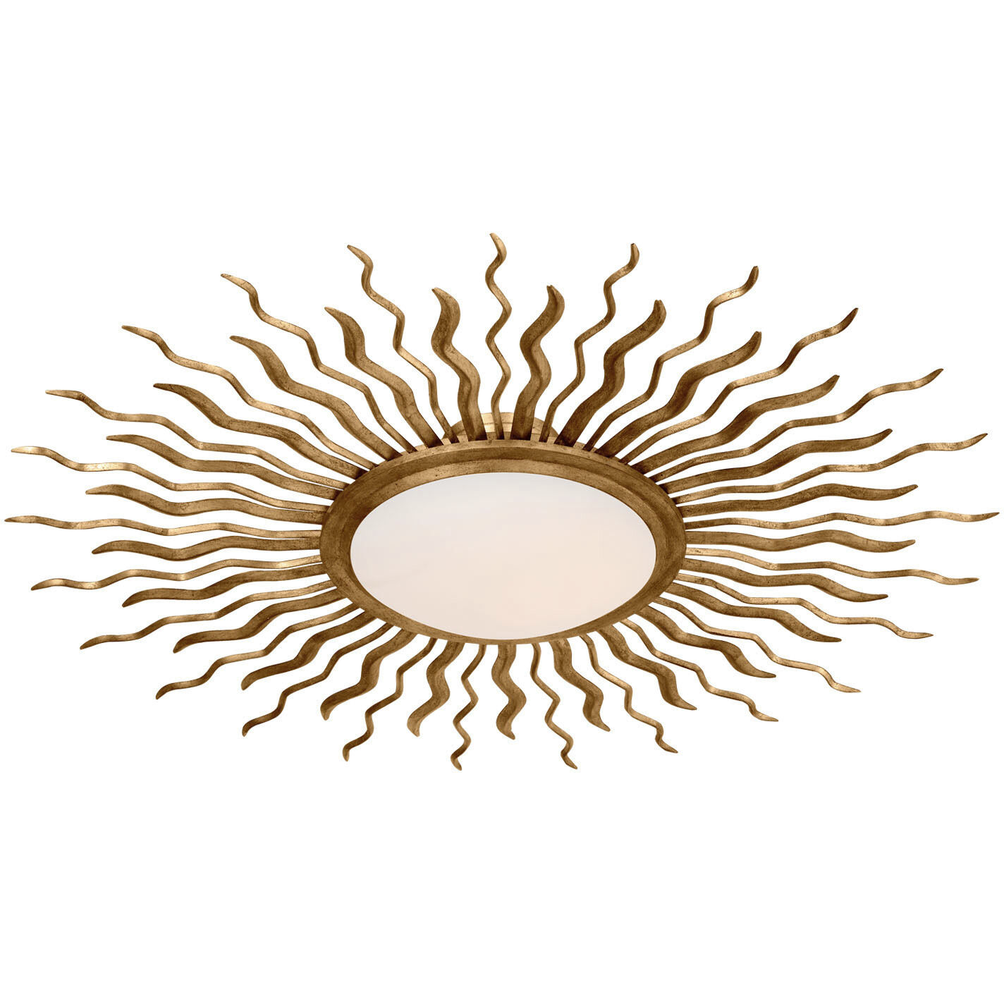 Suzanne Kasler Re LED 38.25 inch Gilded Iron Semi-Flush Mount Ceiling Light