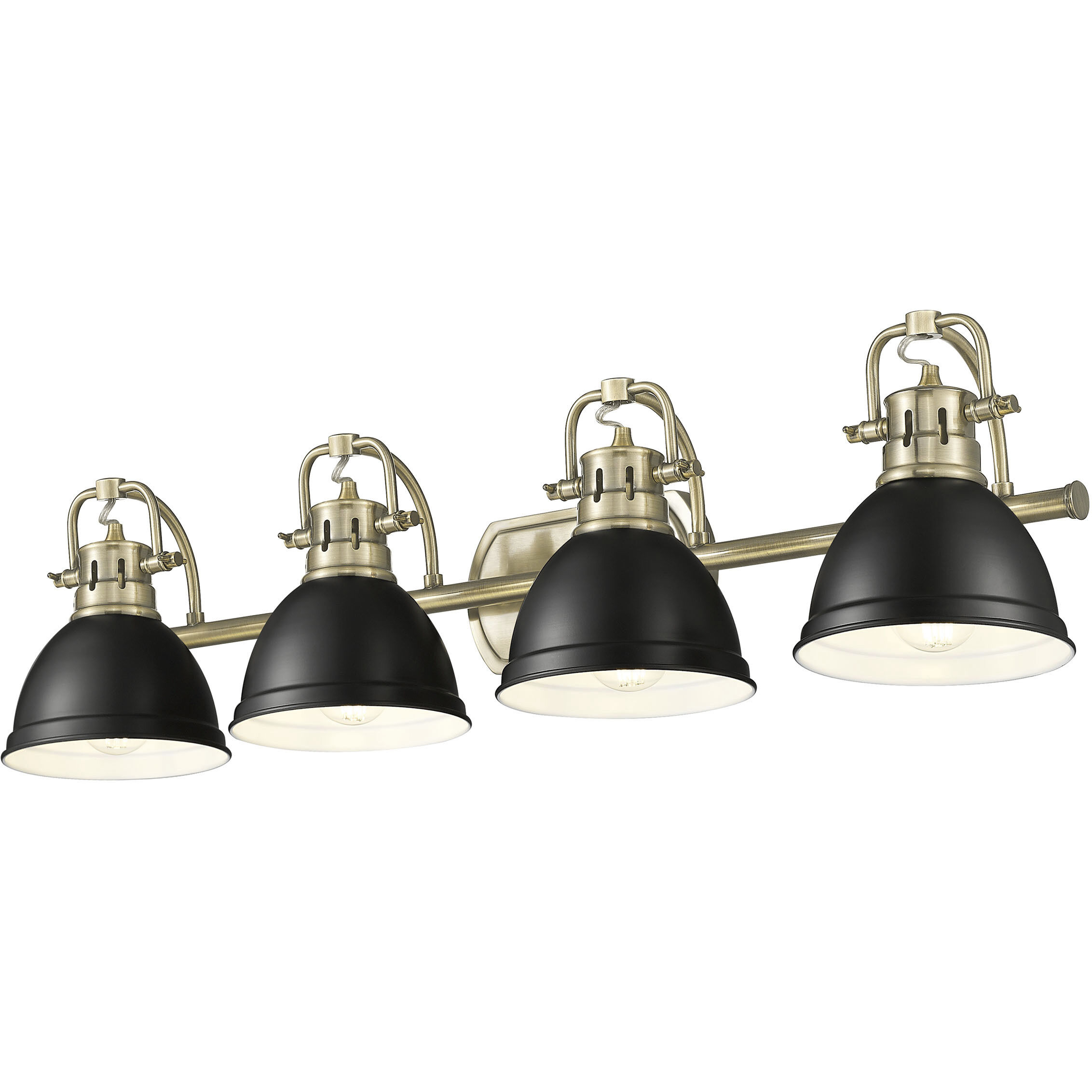 Yep Duncan Vanity Wall Light in Aged Brass, Matte Black
