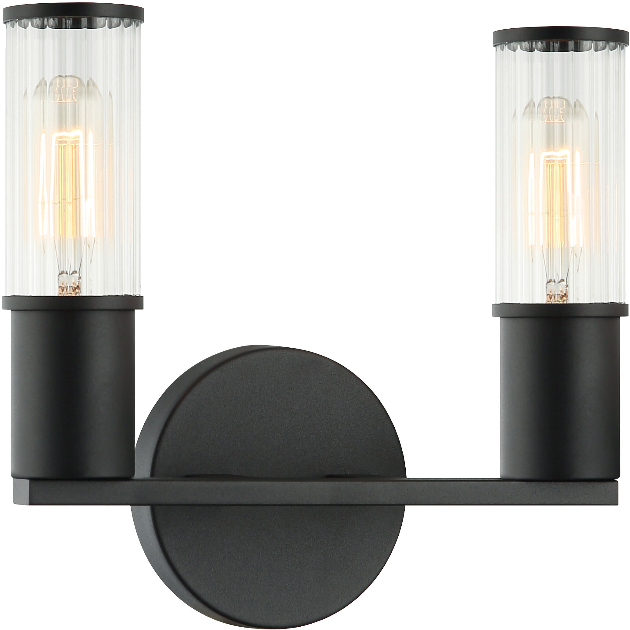 Klarice 2 Light 10 inch Matte Black Wall Sconce Wall Light