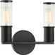 Klarice 2 Light 10 inch Matte Black Wall Sconce Wall Light