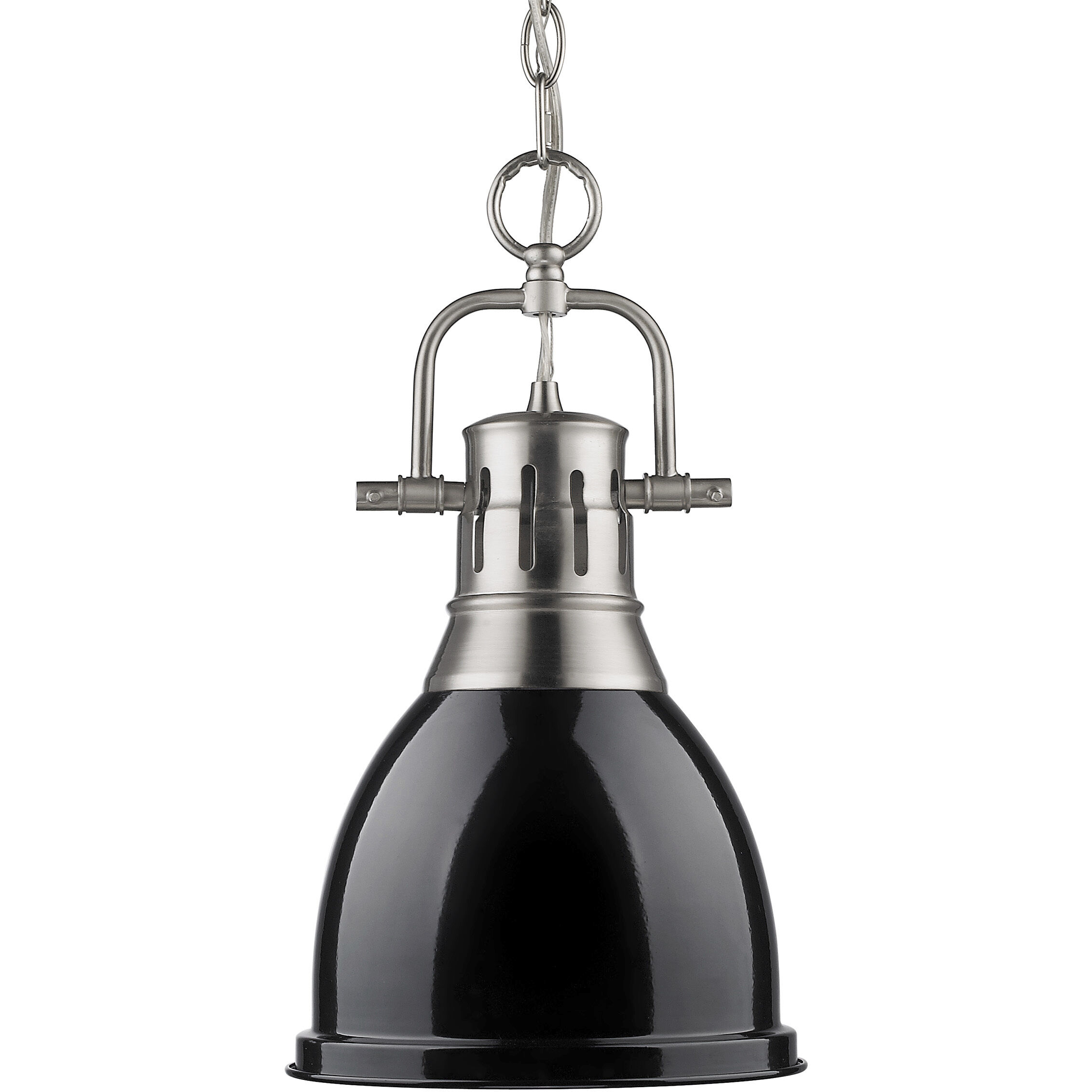 Yep Duncan 1 Light 8.88 inch Pewter Pendant Ceiling Light in Black, Small