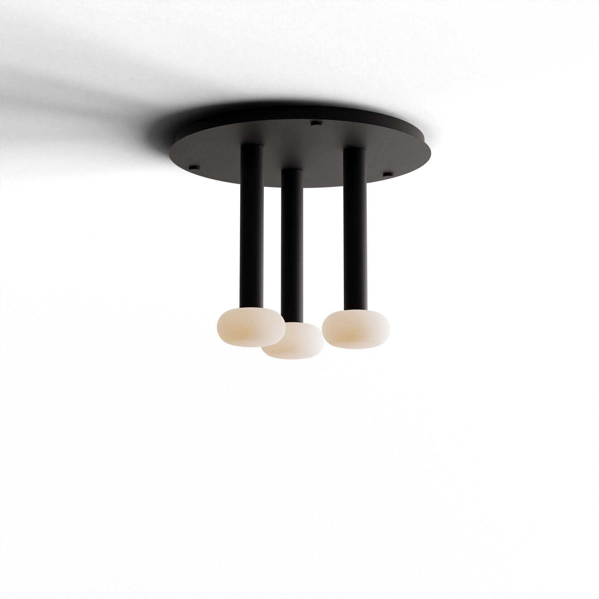 Combi LED 18 inch Matte Black Pendant Ceiling Light, Suspension / Flush Mount 2-in-1