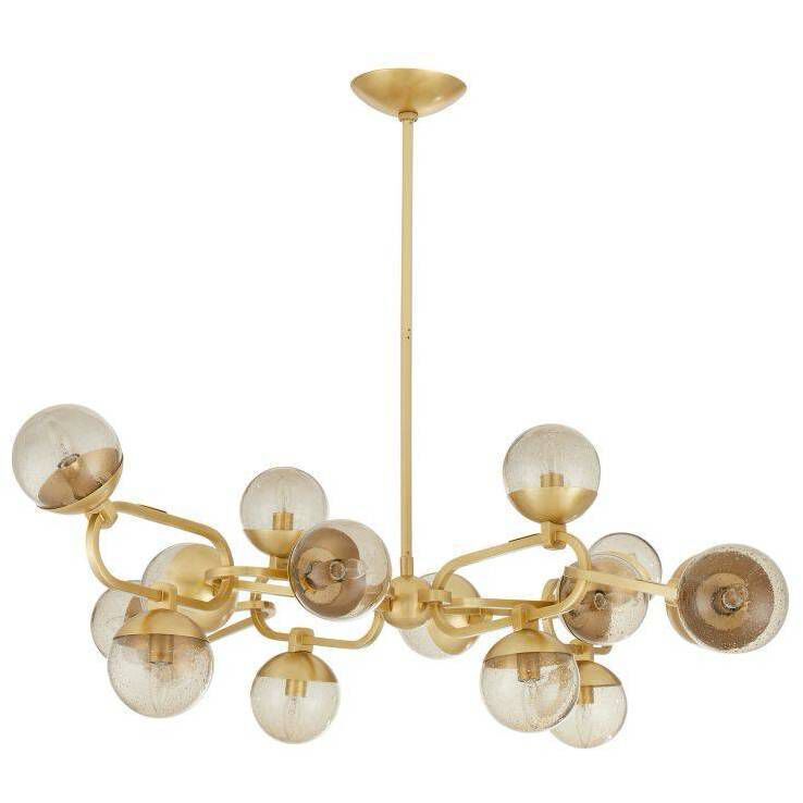 Hadly 16 Light 52 inch Antique Brass Chandelier Ceiling Light