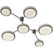 Iris LED 54.7 inch Graphite with Salt White Sconce & Flush Mount Wall Light, Hub and Spoke