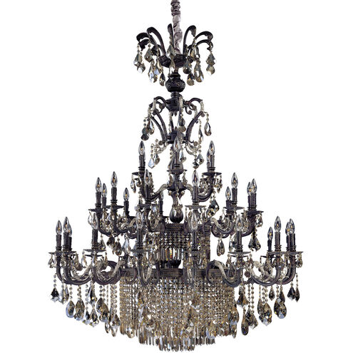 Avelli 41 Light 51 inch Sienna Bronze with Antique Silver Leaf accents Chandelier Ceiling Light in Firenze Fleet Gold