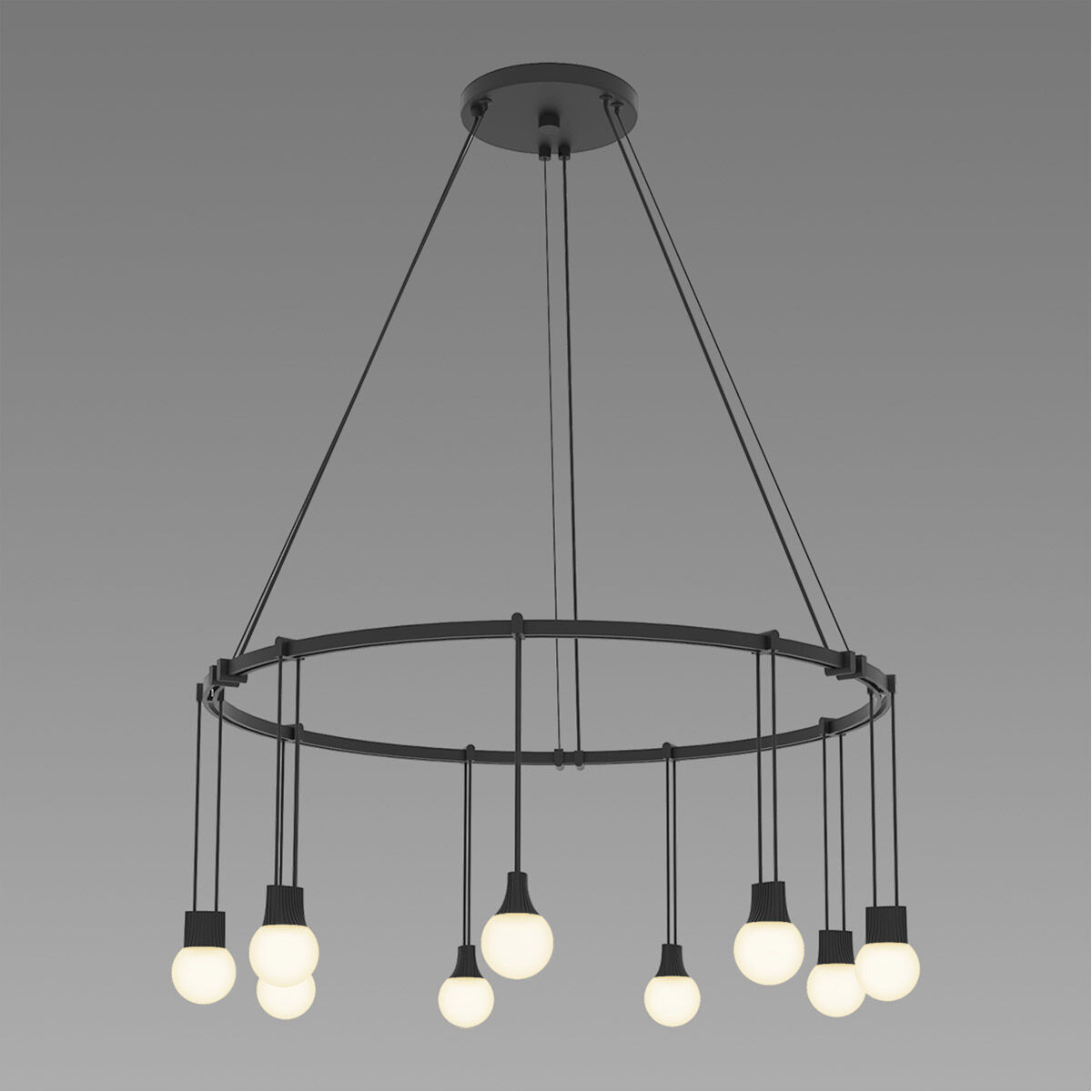 Suspenders LED 24 inch Satin Black Pendant Ceiling Light