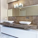 Abete 3 Light 18.42 inch Chrome Vanity Light Wall Light, White Glass