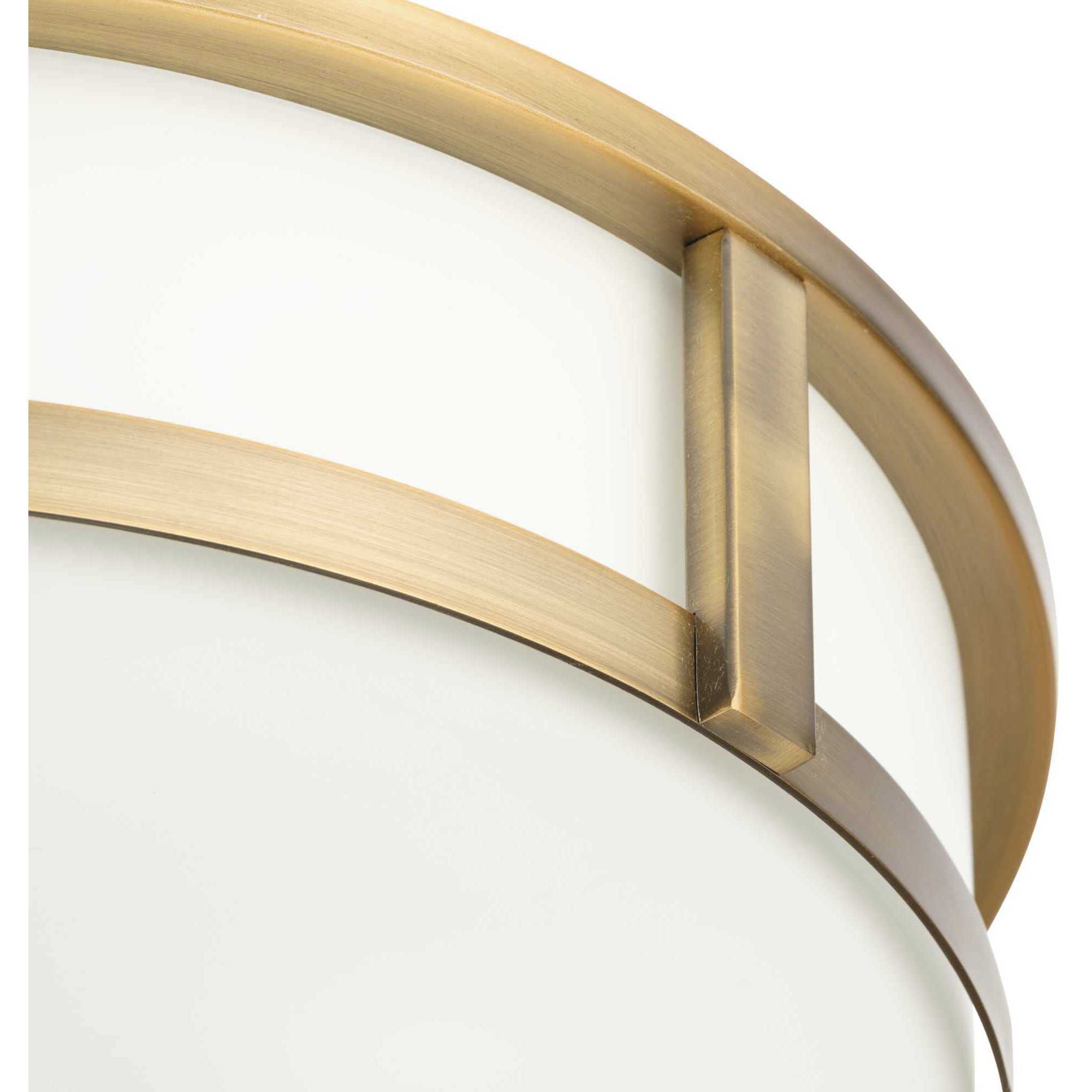 Gilliam LED 16.12 inch Vintage Brass Flush Mount Ceiling Light