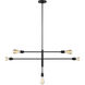 Randolph 5 Light 48.5 inch Midnight Black Chandelier Ceiling Light