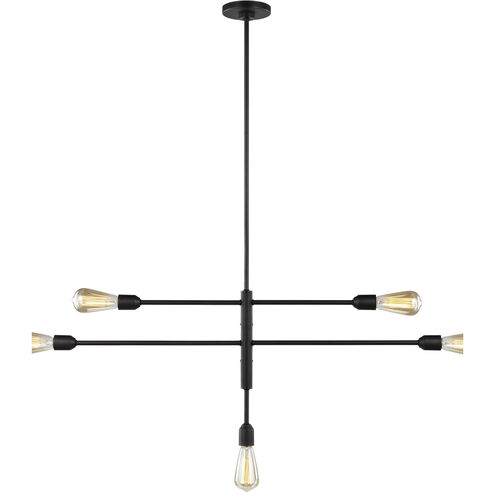 Randolph 5 Light 48.5 inch Midnight Black Chandelier Ceiling Light