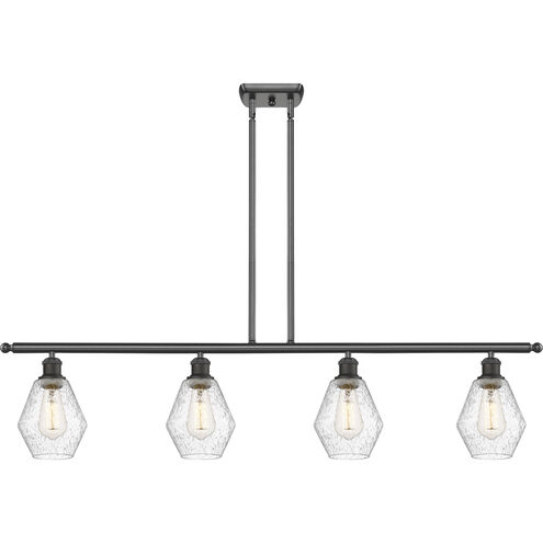 Ballston Cindyrella 4 Light 48 inch Oil Rubbed Bronze Island Light Ceiling Light in Incandescent, Seedy Glass