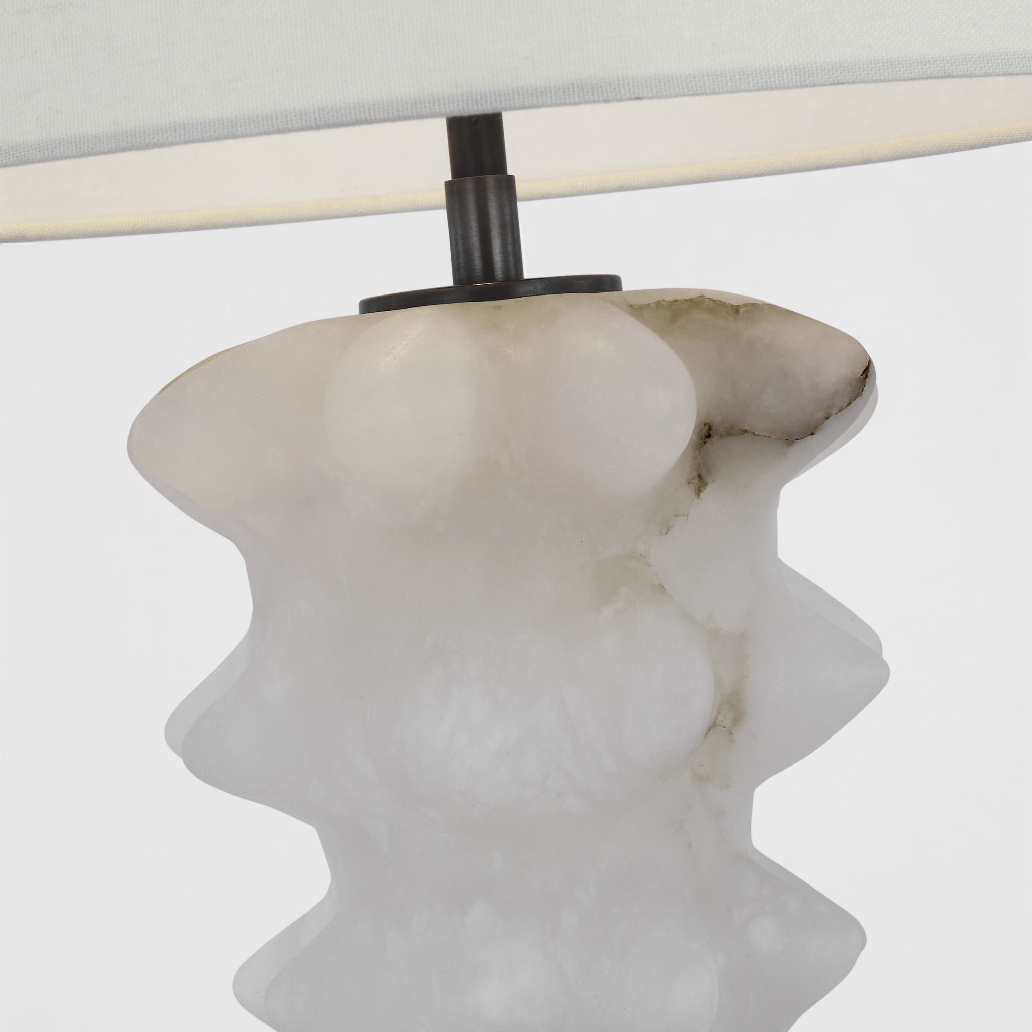 Thomas O'Brien Luxor 25.25 inch 15.00 watt Alabaster and Bronze Table Lamp Portable Light, Medium