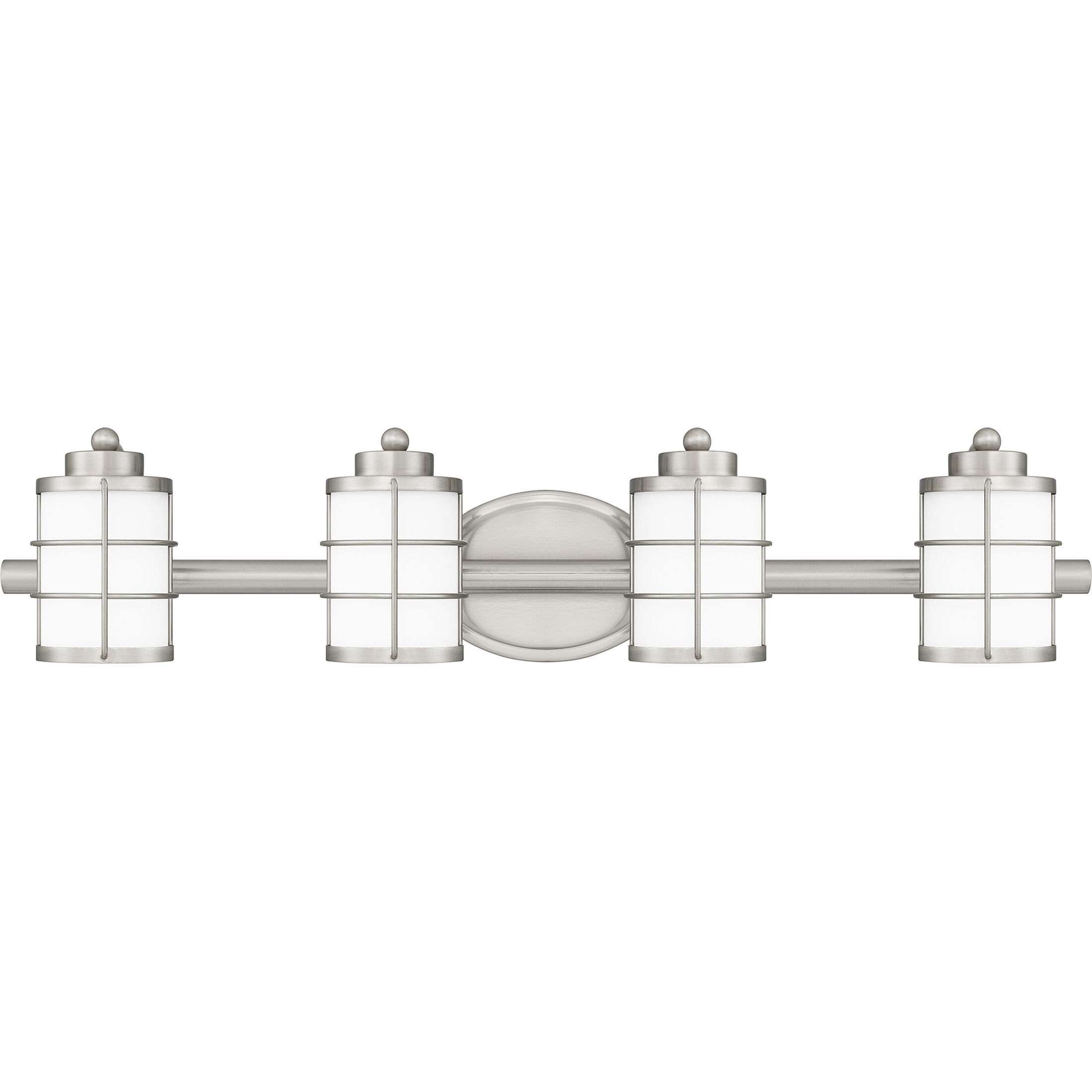 Hazlett 4 Light 31 inch Brushed Nickel Bath Light Wall Light