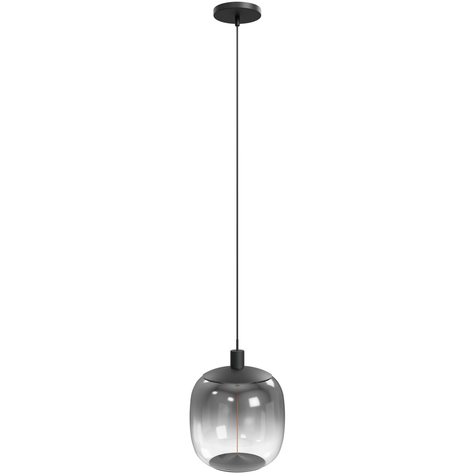 Monaco LED 10 inch Black+Smoky Pendant Ceiling Light