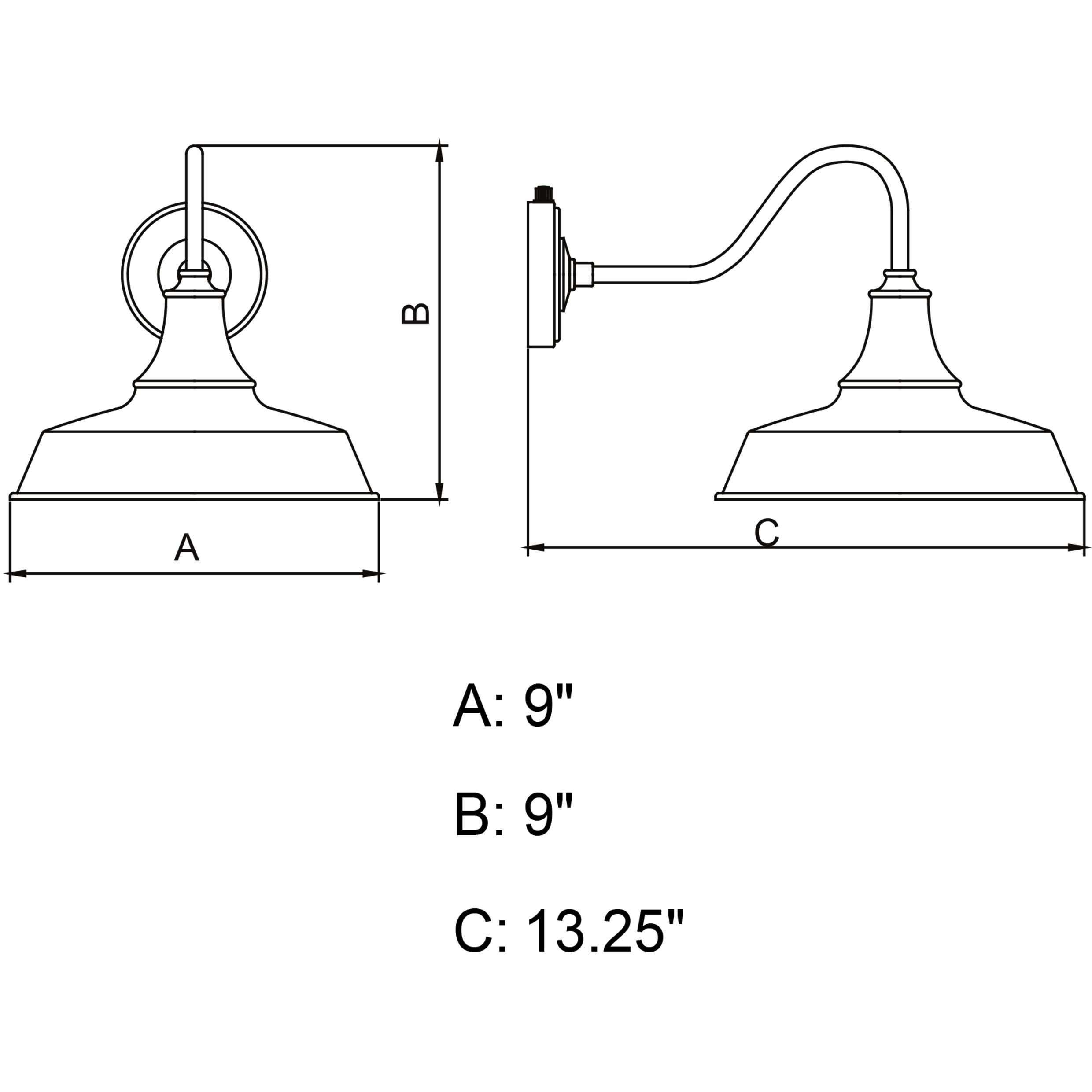 Dorado LED 9 inch Hunter Green and White Outdoor Wall