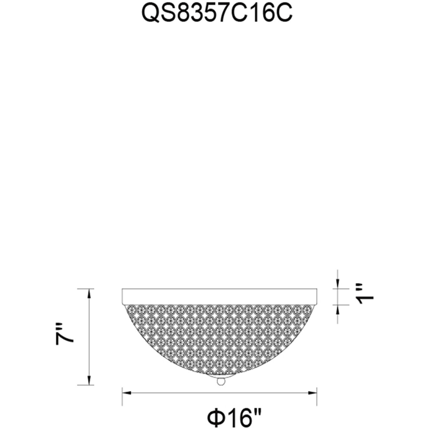 Globe 4 Light 16 inch Chrome Bowl Flush Mount Ceiling Light