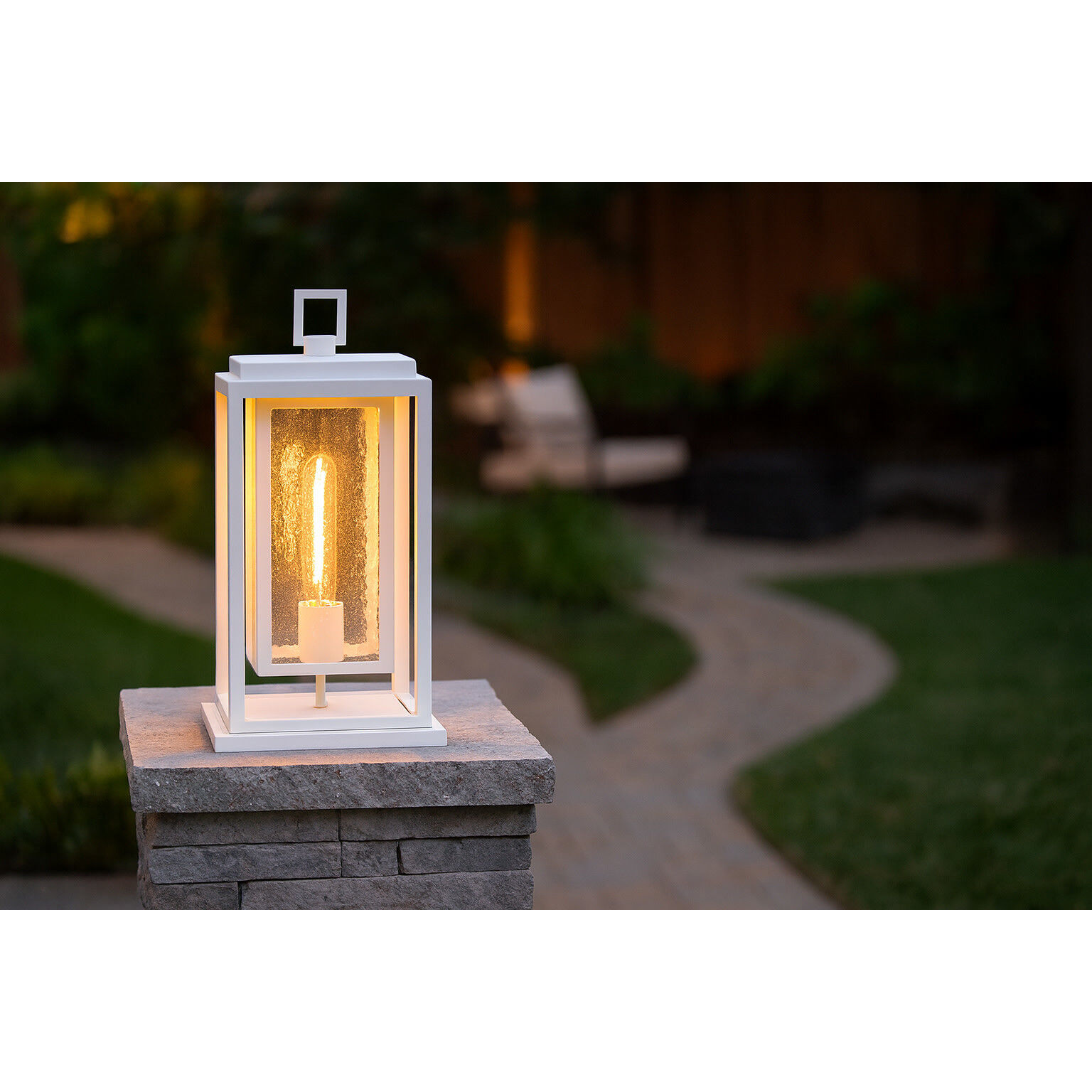 Coastal Elements Estate Series Republic 1 Light 16.5 inch Textured White Outdoor Pier Mount
