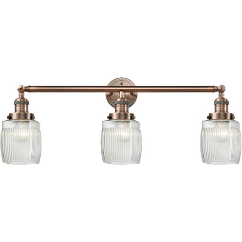 Franklin Restoration Colton LED 32 inch Antique Copper Bath Vanity Light Wall Light, Franklin Restoration