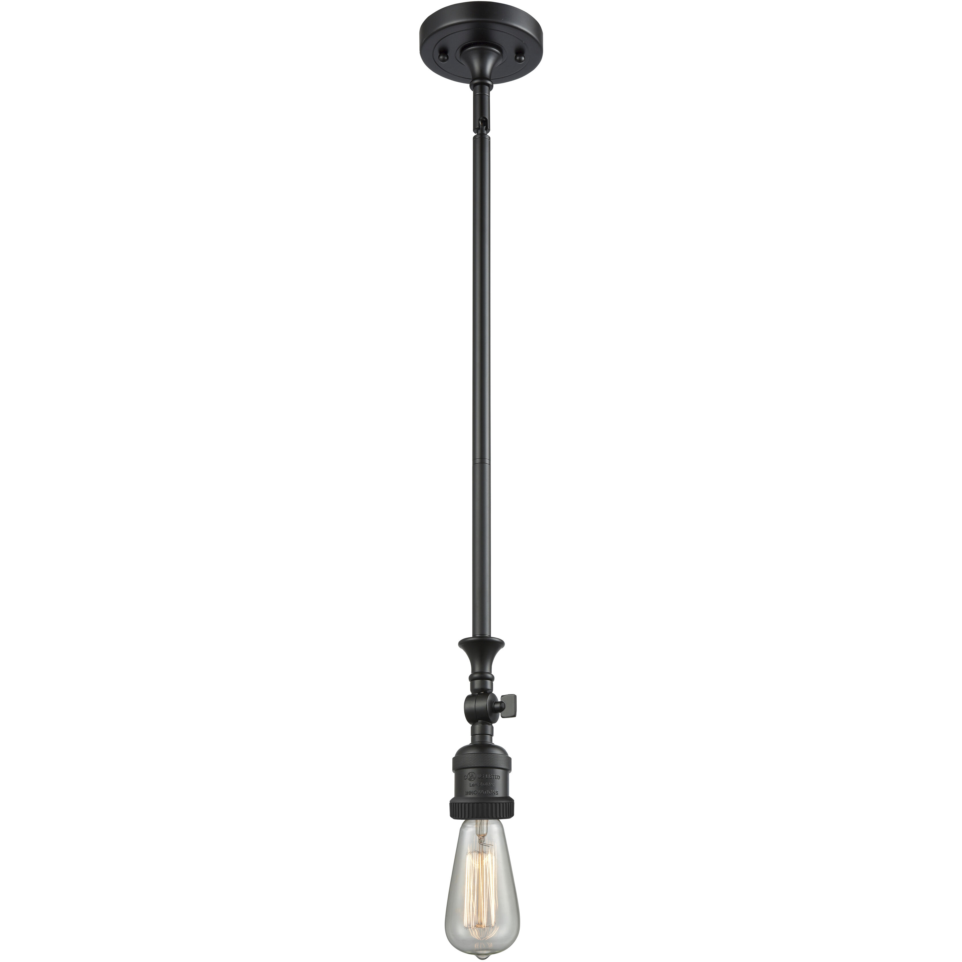 Franklin Restoration Bare Bulb LED 4 inch Matte Black Mini Pendant Ceiling Light