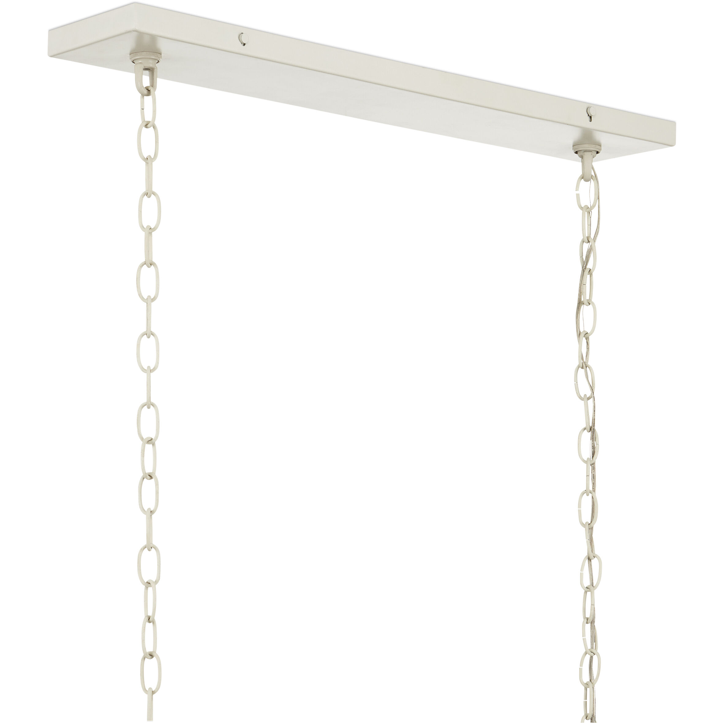 Aztec 7 Light 48 inch Whitewash and White Chandelier Ceiling Light