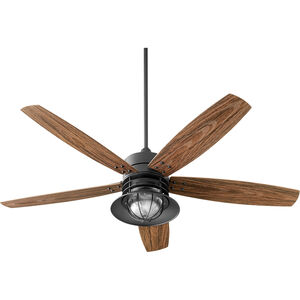 Portico 60 inch Noir with Walnut Blades Outdoor Ceiling Fan