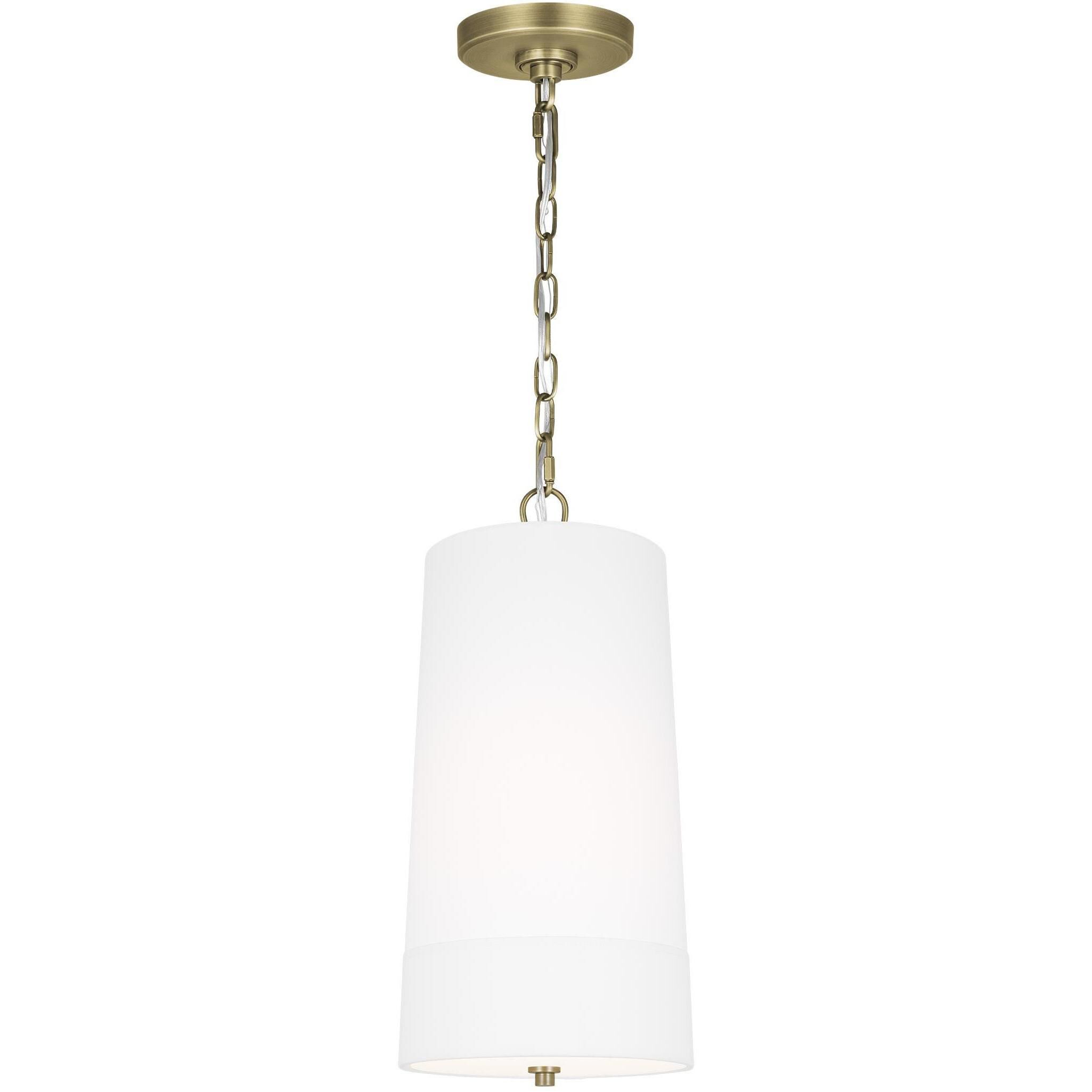 Ivie 1 Light 9.5 inch Time Worn Brass Pendant Ceiling Light