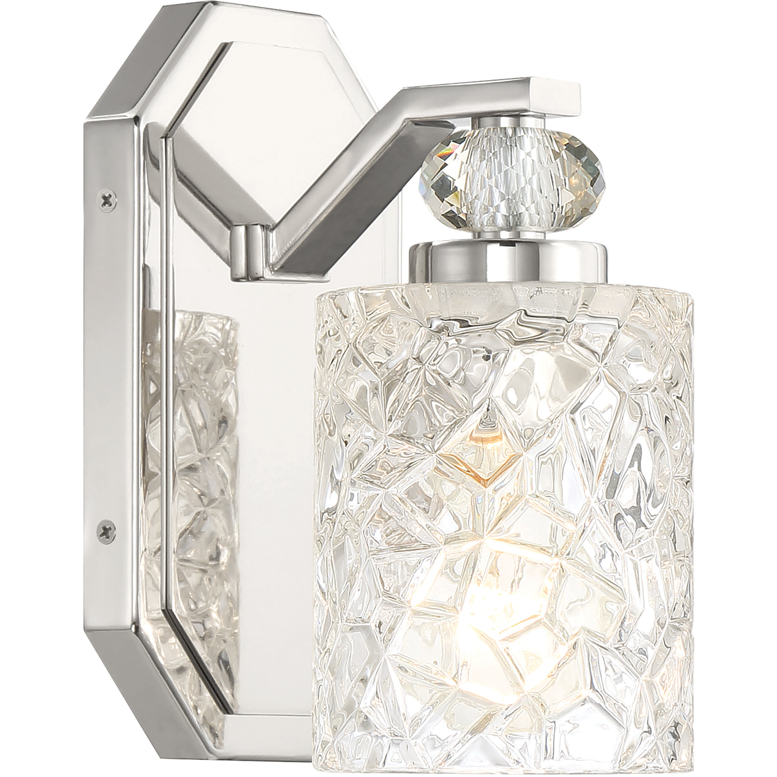 Crystal Kay 1 Light 4.5 inch Chrome Bath Vanity Wall Light