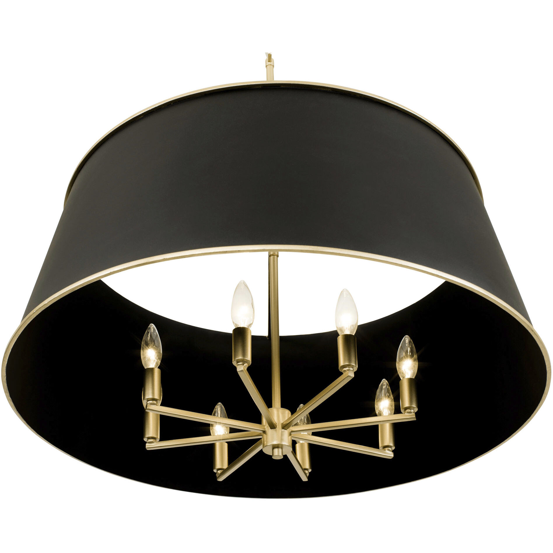Coco 8 Light 32 inch Matte Black/French Gold Pendant Ceiling Light