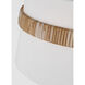 AH by Alexa Hampton Cordtlandt 3 Light 14 inch Burnished Brass with Rattan Semi-Flush Mount Ceiling Light