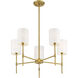 Traditional 5 Light 25 inch Natural Brass Chandelier Ceiling Light