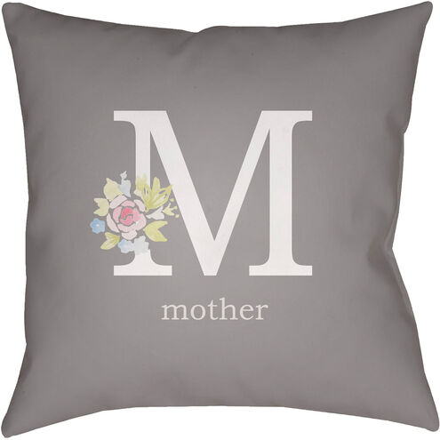 Mother 18 X 18 inch Neutral and Grey Outdoor Throw Pillow