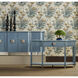 Maya 60 inch Lacquered Blue Linen/Washed Mahogany Console Table