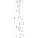 Aimie 5 Light 12 inch Matte Black Chandelier Ceiling Light