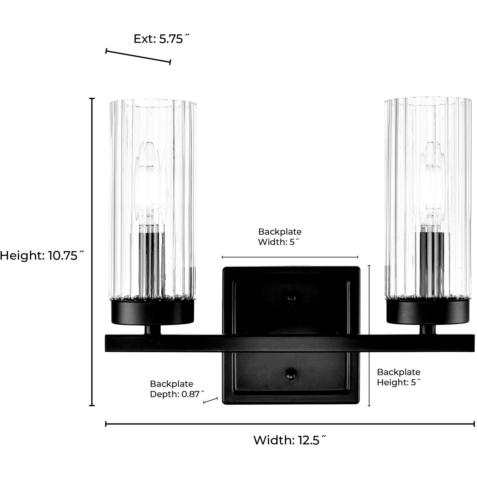 Iversen 2 Light 12.5 inch Vintage Brass Bathroom Vanity Light Wall Light