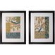 Avian Ornament Multicolor with Black and Clear Framed Wall Art