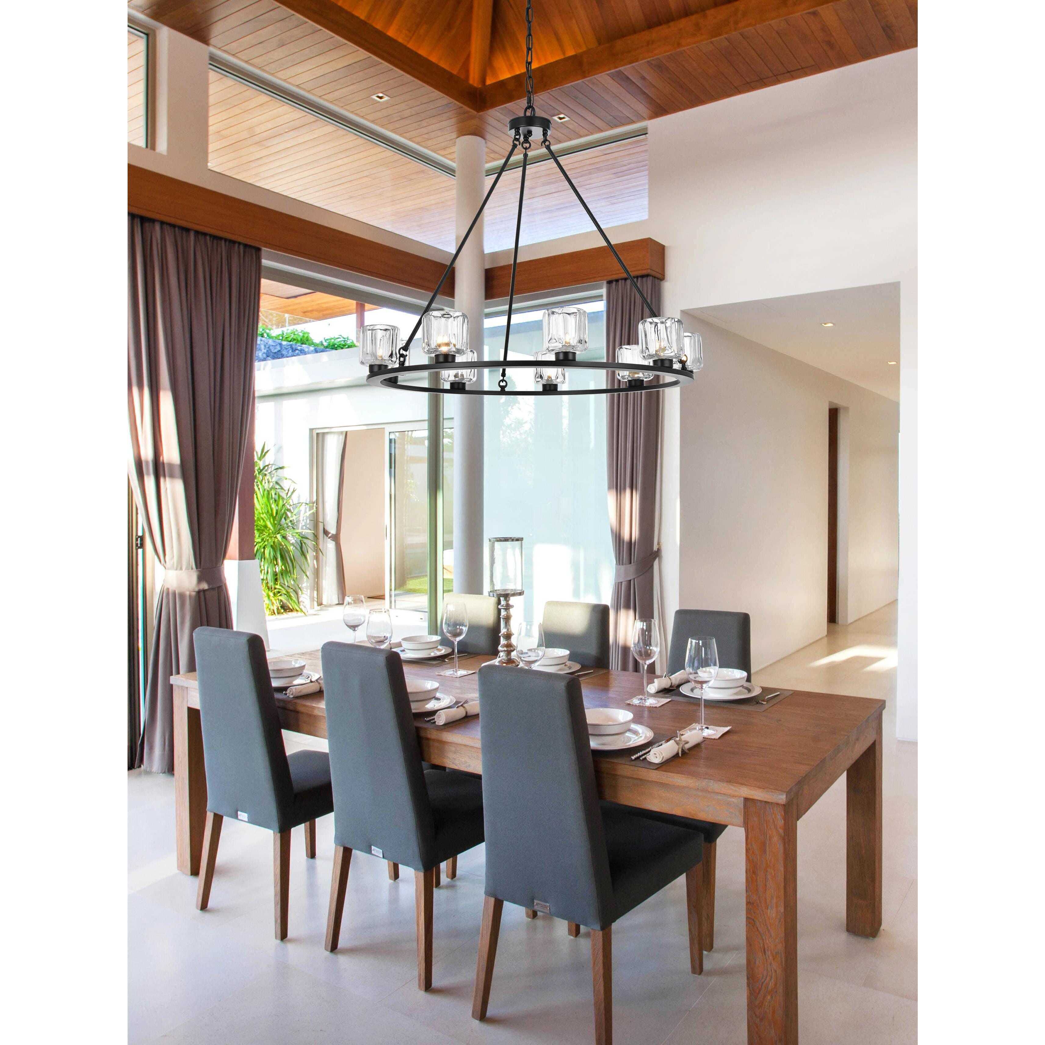 Cadence 9 Light 36 inch Black Chandelier Ceiling Light