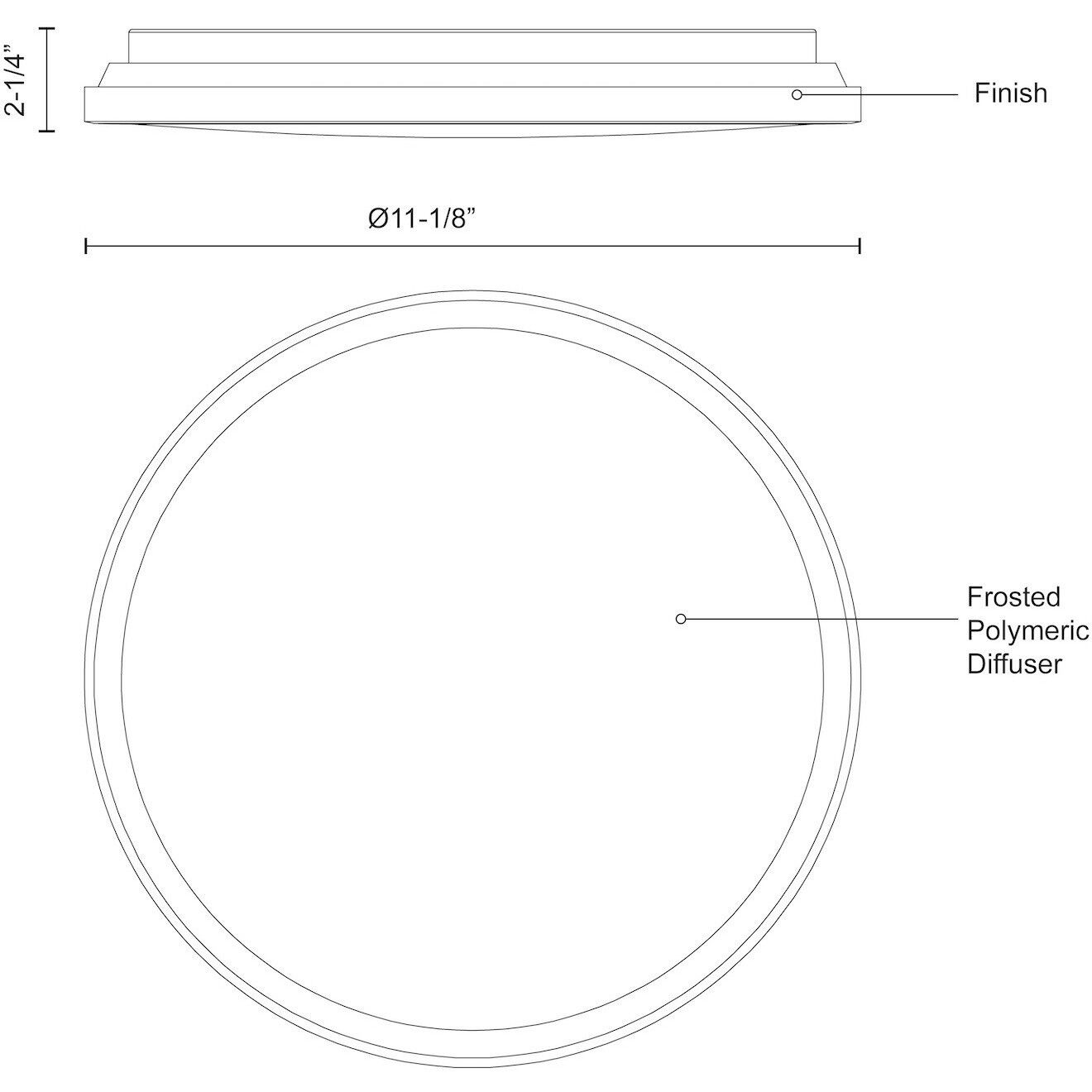 Brook LED 11.13 inch White Flush Mount Ceiling Light