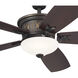 Crescent 56 inch Olde Bronze with Gold Highlights with Walnut Blades Ceiling Fan