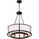 Bryant 6 Light 24 inch Black Forged Chandelier Ceiling Light