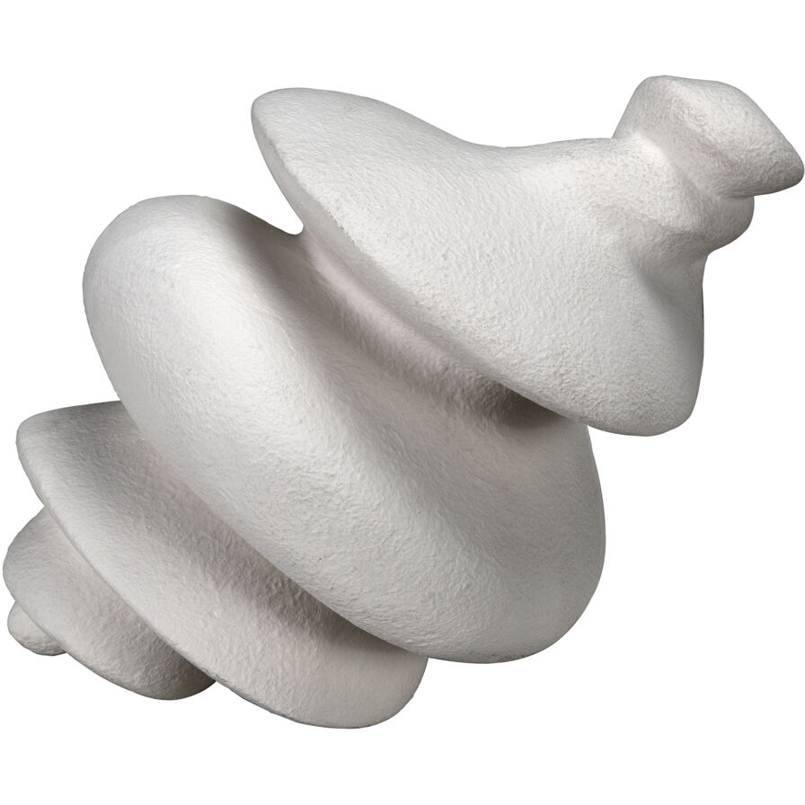 Spiral White Fiber Cement Decor Accessory
