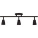 Solo 3 Light 120 Black Fixed Rail Ceiling Light, WAC Limited