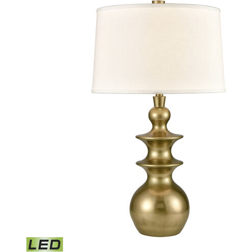 Depiction 32 inch 9 watt Antique Gold Table Lamp Portable Light