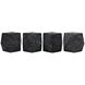 Polyhedron 4 X 4 inch Decorative Candle Holder in Black, Set of 4
