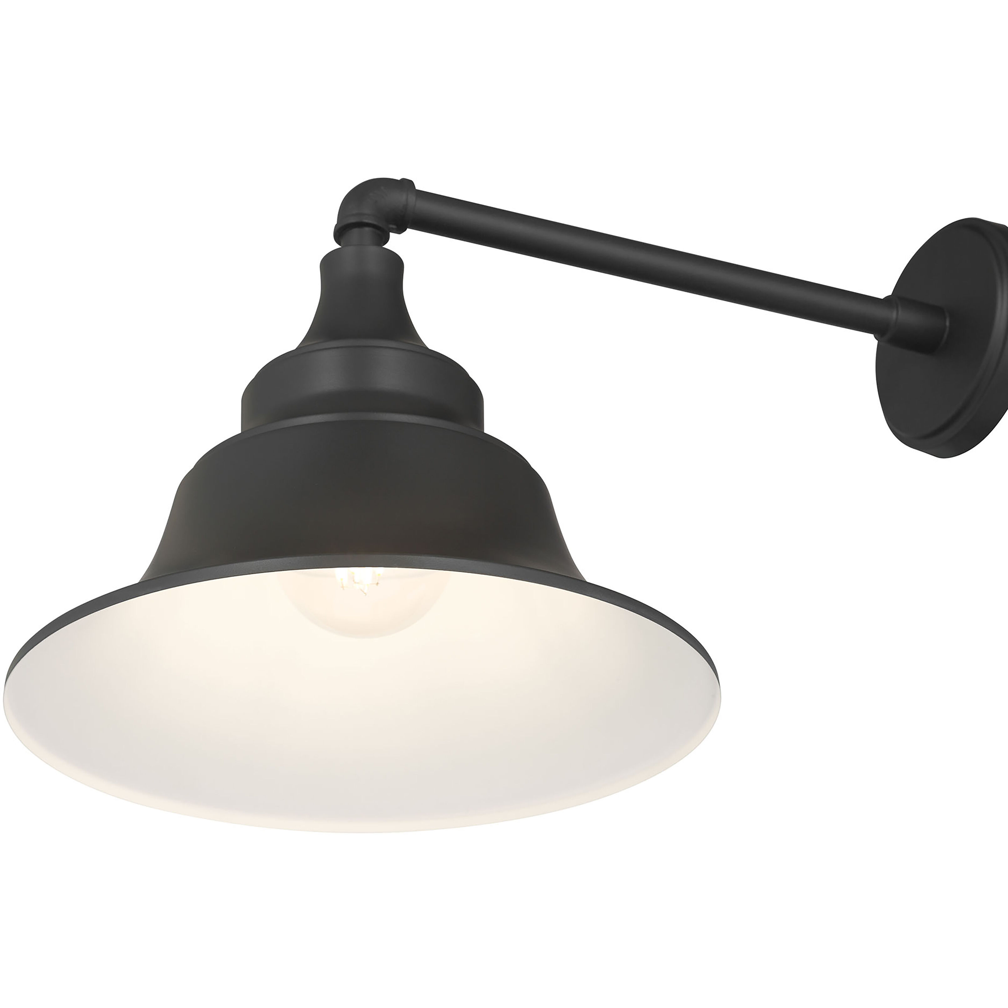 Varnel 1 Light 12.5 inch Powder Coated Black Outdoor Wall Sconce