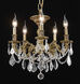 Rosalia 5 Light 18 inch French Gold Flush Mount Ceiling Light in Clear, Royal Cut