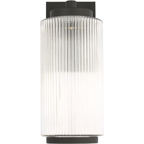 Ronde LED 14 inch Textured Black Outdoor Wall Lantern, Medium
